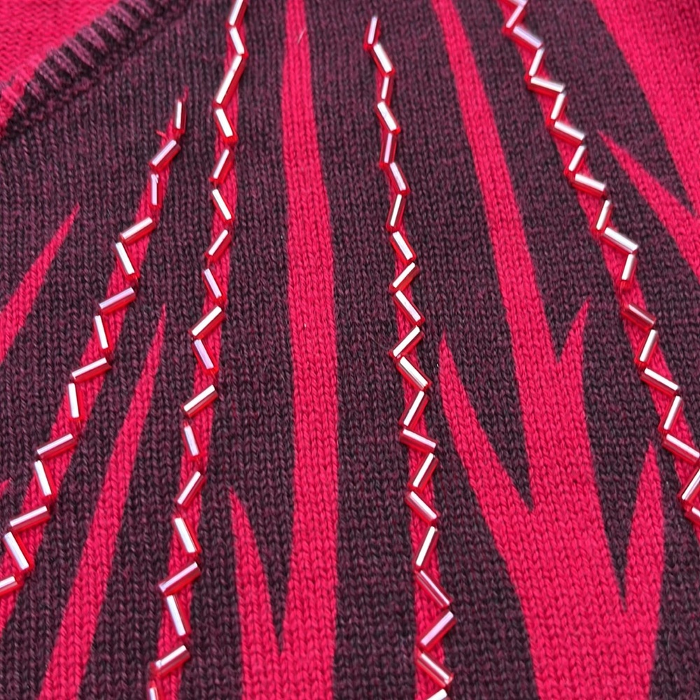 Bob Mackie Wearable Art designer sweater 1X - Picture 7 of 9